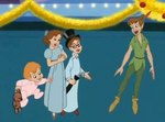 Juan con Wendy, Miguel y Peter en Mickey's Magical Christmas.