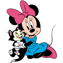 Minnie con Fígaro.