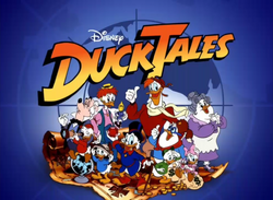 DuckTales original cast with logo