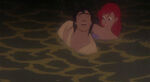 Eric being rescued by Ariel