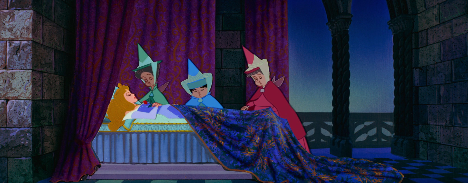 Coming Soon: Sleeping Beauty Castle Three Good Fairies Stained