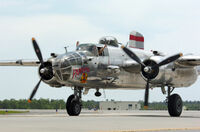Present-day B-25J with Panchito nose art