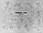 Darkwing Duck character model sheet for Disney Comics.