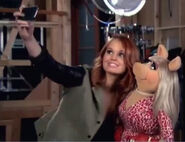 Debby Ryan with Miss Piggy.