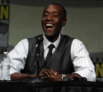 Don Cheadle speaks at the 2012 San Diego Comic Con.