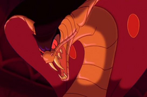 Jafar transformado en serpiente.