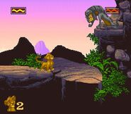 The first boss of the game, a hyena