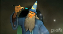 Yen Sid in the opening cutscene of Epic Mickey.