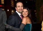 Diane Guerrero with Lin-Manuel Miranda at the premiere of Encanto in November 2021.