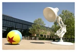 A giant statue of Luxo, Jr. at Pixar Animation Studios