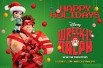 Vanellope and Ralph on a Christmas promotion poster