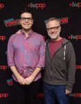 Phil Johnston and Rich Moore attending the 2018 New York Comic Con.