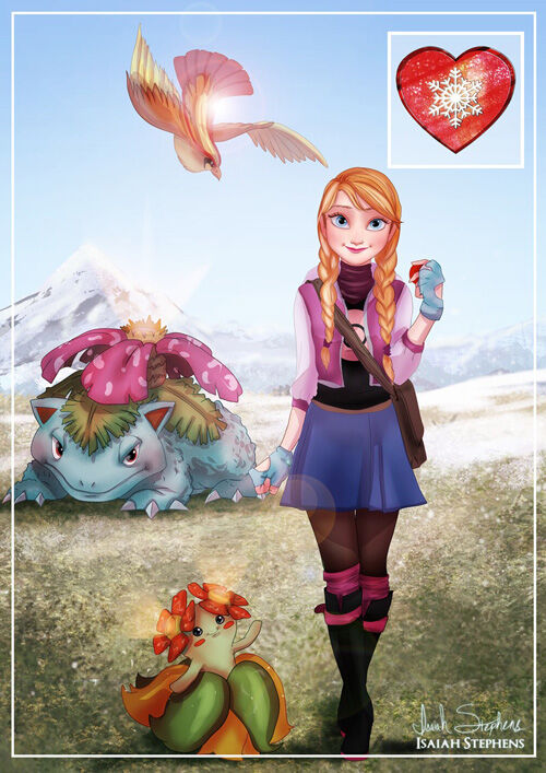 anna and kristoff frozen fan art