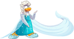 Elsa in Login Screen of Club Penguin