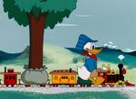 Donald in his train