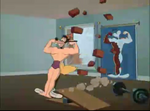 Goofy Gymnastics smash through the wall