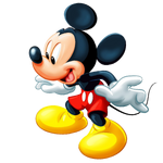 Mickey Mouse crouching