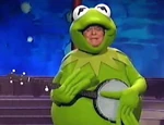 Don Rickles dressed as Kermit the Frog.