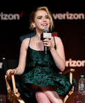 Kiernan Shipka speaks onstage during the 2018 New York Comic Con.