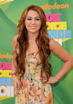 Miley Cyrus attending the 2011 Nickelodeon Kids' Choice Awards.