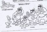 Animation modelsheet of Scrooge and the Beagle Boys