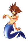 Sora as a dolphin Merman