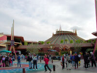 Space Mountain's recolor following the 1998 Tomorrowland update. It was repainted white in 2003.