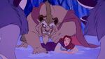 The Beast comes to Belle's rescue.