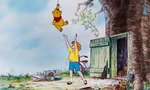 Christopher Robin has to catch Pooh Bear from flying