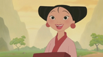 Mei feeling excited to hear Mulan saying that her duty is to her heart