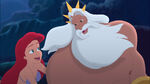 Ariel with King Triton