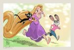 Mittens, Rapunzel, and Judy Hopps by Byron Howard