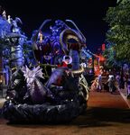 Disney Villains in Hong Kong Disneyland's Glow in the Park Halloween Parade.