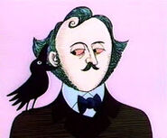 Edgar Allan Poe in It's Tough to Be a Bird with the Raven