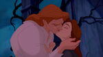 Belle and the prince kiss.