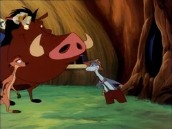 Boudreaux showing the duo the Tree of Truth.