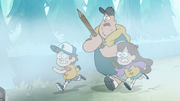 GF S1A2 Mabel Soes en Dipper rennend