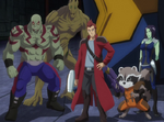 Star-Lord y los Guardianes de la Galaxia en Marvel Disk Wars: The Avengers.