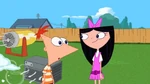 Isabella with Phineas in a "S'Winter scene"