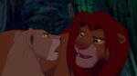 Simba angrily asks Nala why.