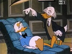 Ludwig Von Drake hypnotizing Donald.