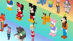 Many characters of Disney Crossy Road