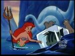 Ariel finds Flounder frozen