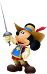 Musketeer Mickey in Kingdom Hearts 3D: Dream Drop Distance