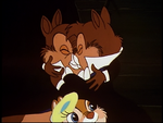 Chip and Dale accidentally kiss each other and is the first cartoon to depict a same sex kiss.