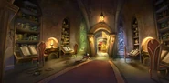 Concept art of the choice room