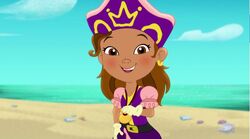 Izzy dressed as the Pirate Princess