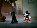 Mickey and giant phone receiver