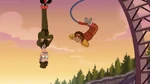 Balthazar and Vinnie bungee jumping