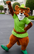 Robin Hood en un parque Disney.